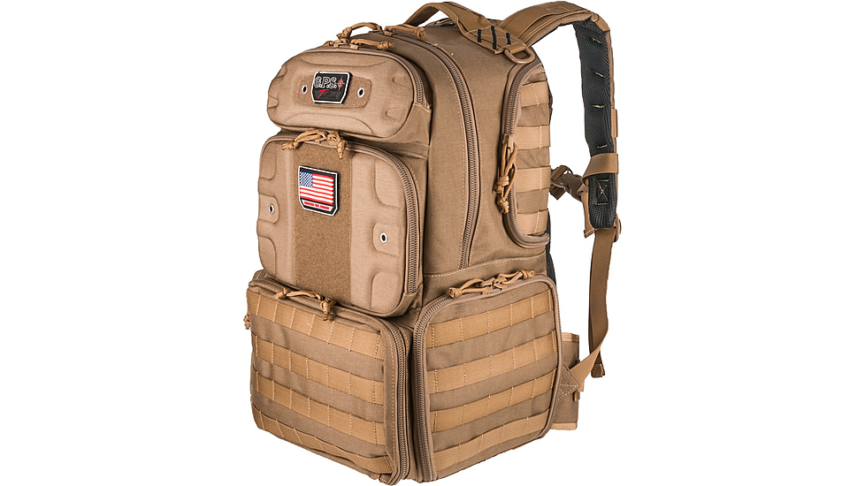GPS Tactical Range Backpack Tall - Holds 4 Handguns GPS-T1913BPB